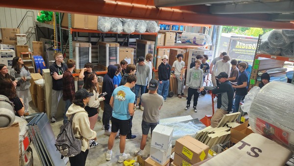 Cape Tech students toured the Audubon Supply facility, gaining insight about the career.